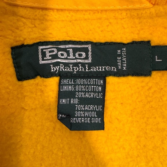 vintage Polo by Ralph Lauren Kids Yellow and Blue Puffer Jacket - Picture 7 of 11